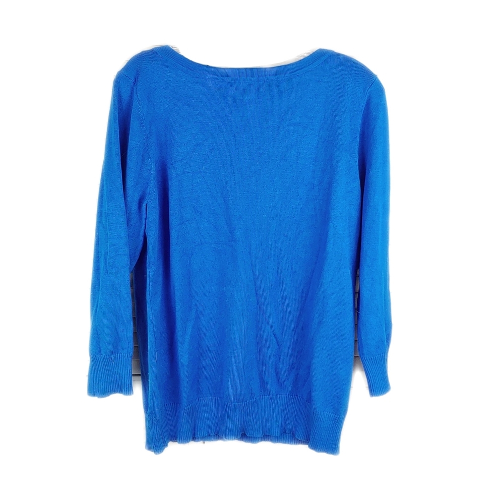 Joseph A Q'uest Que C'est Royal Blue Wm L Sweater - Picture 3 of 3